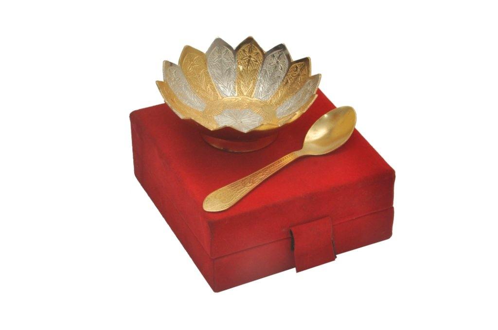 Fruit bowl gift set (Aluminium and Brass)