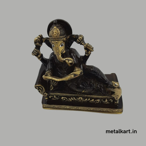 Ganesh Virajman (Weight 1386 gms, Width 4.9 Inches)