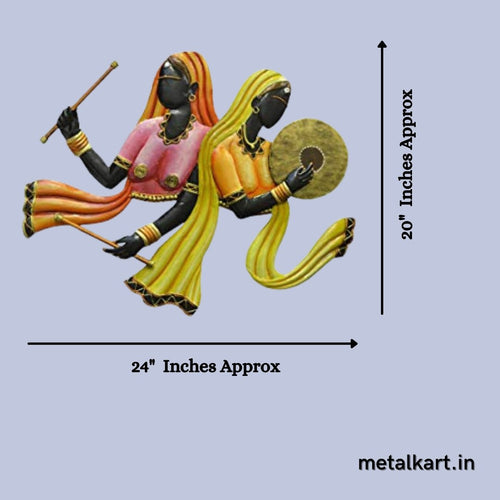 Garba Nritya Metallic Wall Art (24 x 20 Inches)
