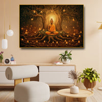Thumbnail for Gautam Buddha getting Enlightenment Canvas Wall Painting (36 x 24 Inches )