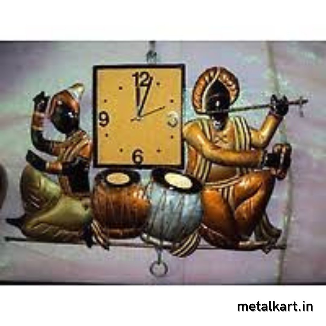 Geet Nritya Vadya Wall Clock (20 x 16 Inches)