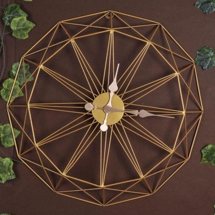 Geometrical design metallic wall clock (Dia 24 Inches)