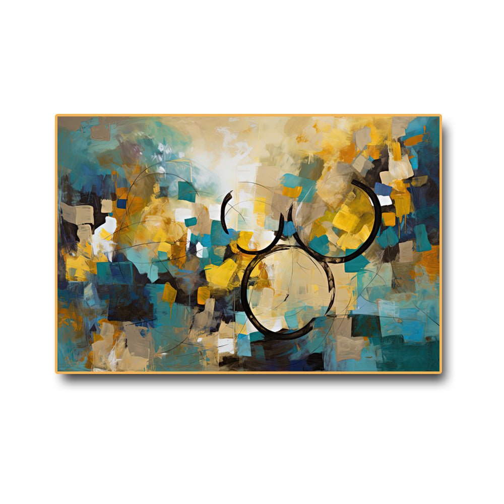 Geometrically Inspired canvas wall design (36 x 24 Inches)