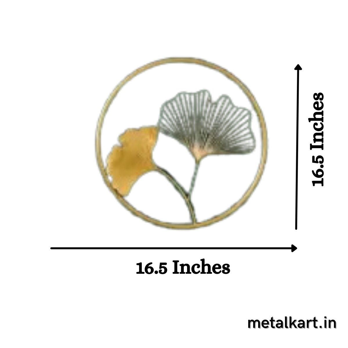 Gingko Leaf circular Ring Design Set of 3 (16.5 x 16.5 Inches)
