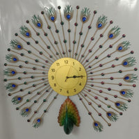 Thumbnail for Golden dial Peacock clock (Dia 30 Inches)