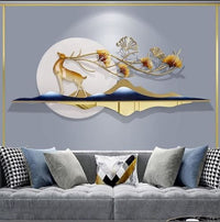 Thumbnail for Golden Majesty Metallic Wall Art with a Magnificent Golden Deer (55 x PROP Inches)