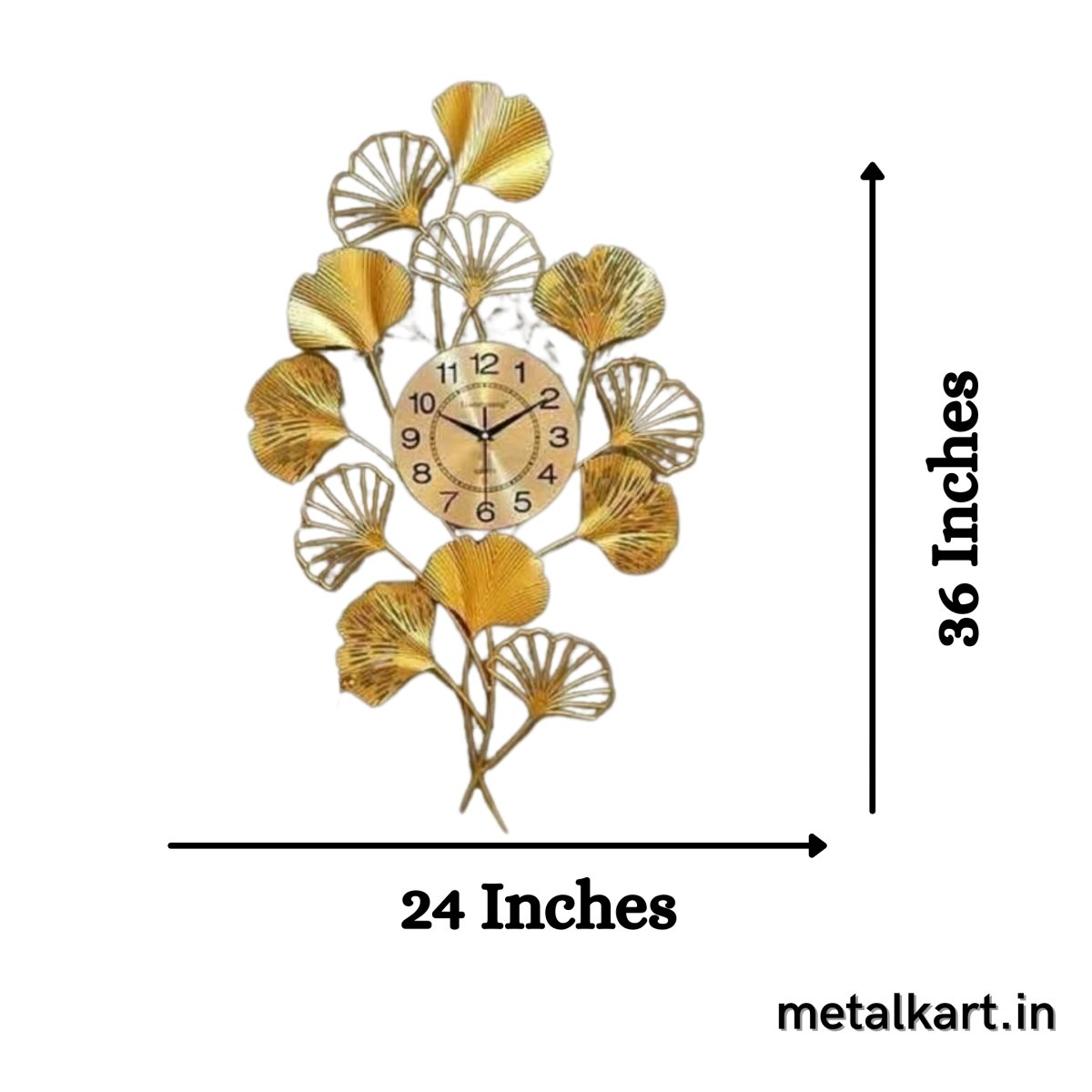 Golden metallic Furrow wall watch (24 x 36 Inches approx)