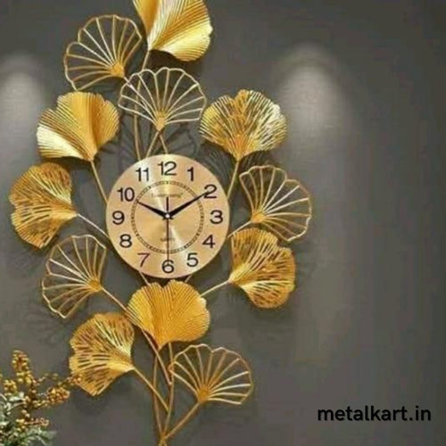 Golden metallic Furrow wall watch (24 x 36 Inches approx)