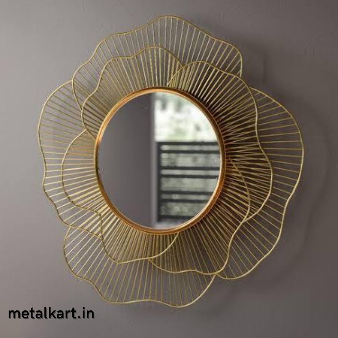 Golden rose circular mirror (24 Inches)