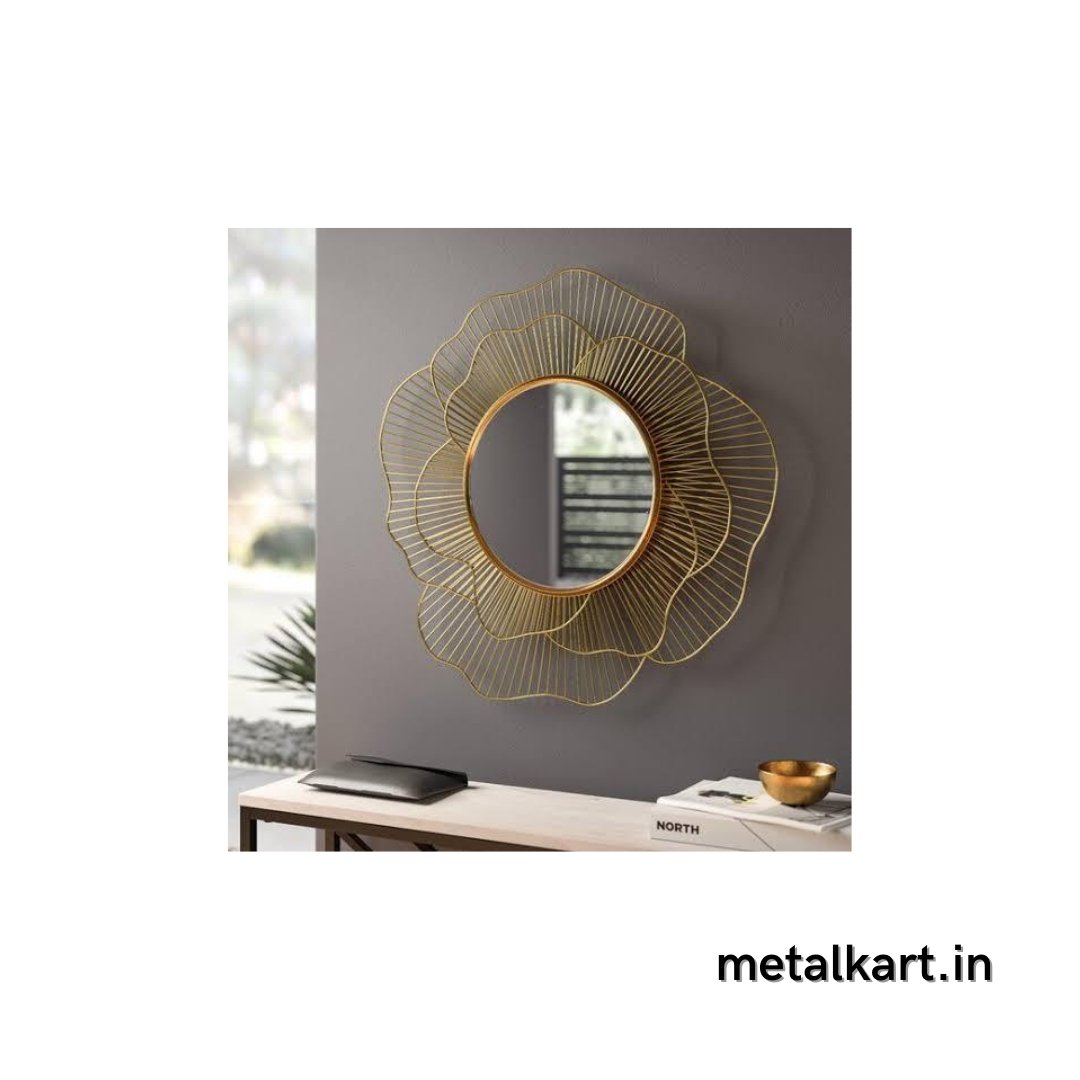Golden rose circular mirror (24 Inches)