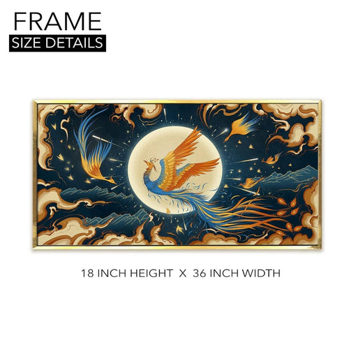 Guardian of the Night Canvas Wall Art for Bedroom (36 x 18 Inches)
