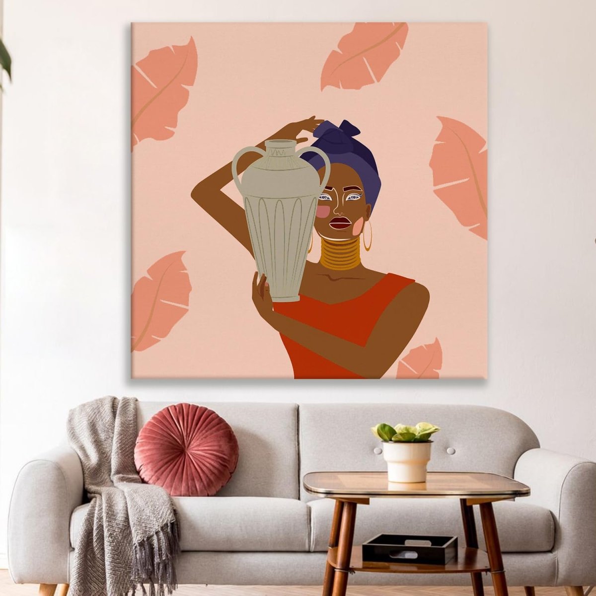 Guardian of the Wellspring Canvas Wall Painting (36 x 36 Inches)