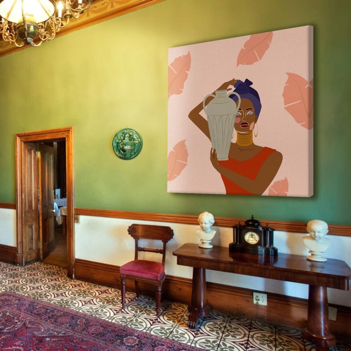 Guardian of the Wellspring Canvas Wall Painting (36 x 36 Inches)