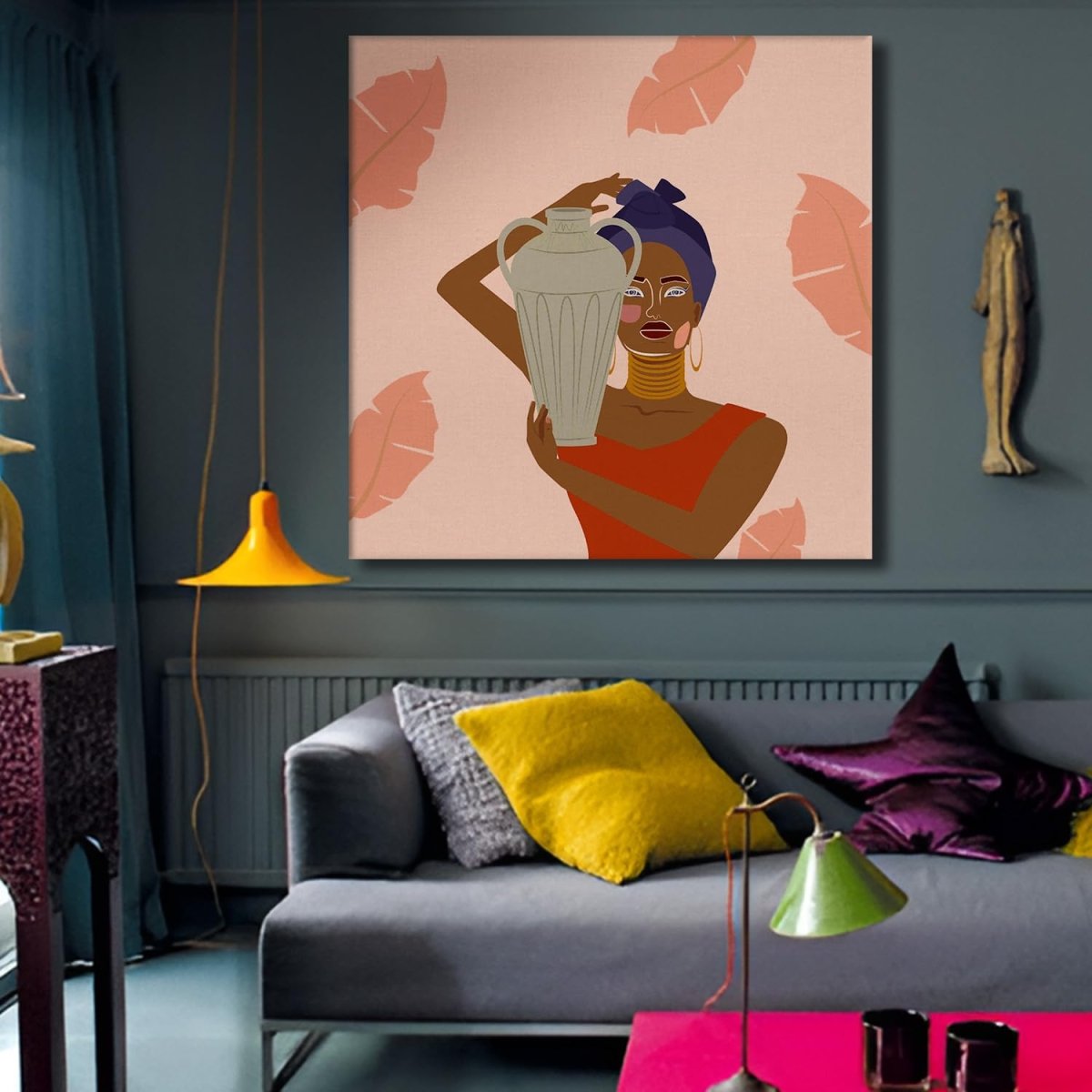 Guardian of the Wellspring Canvas Wall Painting (36 x 36 Inches)