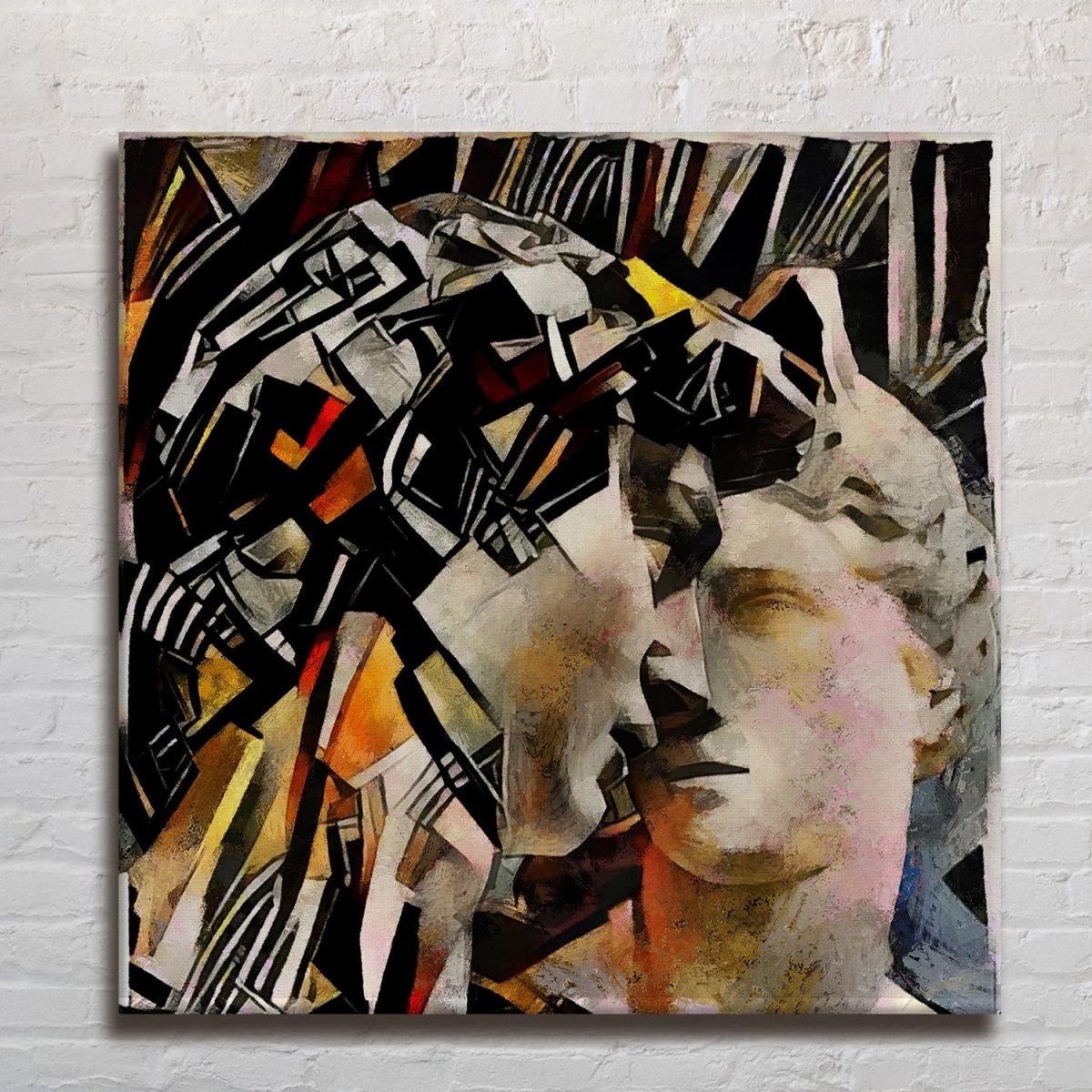 Guardians: Abstract Wall Art on Canvas (36 x 36 Inches)