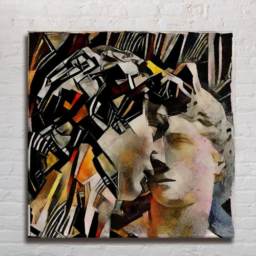 Guardians: Abstract Wall Art on Canvas (36 x 36 Inches)