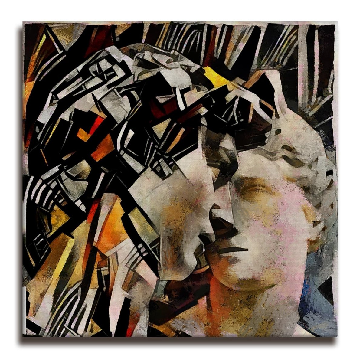 Guardians: Abstract Wall Art on Canvas (36 x 36 Inches)