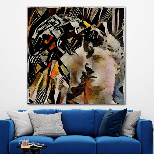 Guardians: Abstract Wall Art on Canvas (36 x 36 Inches)