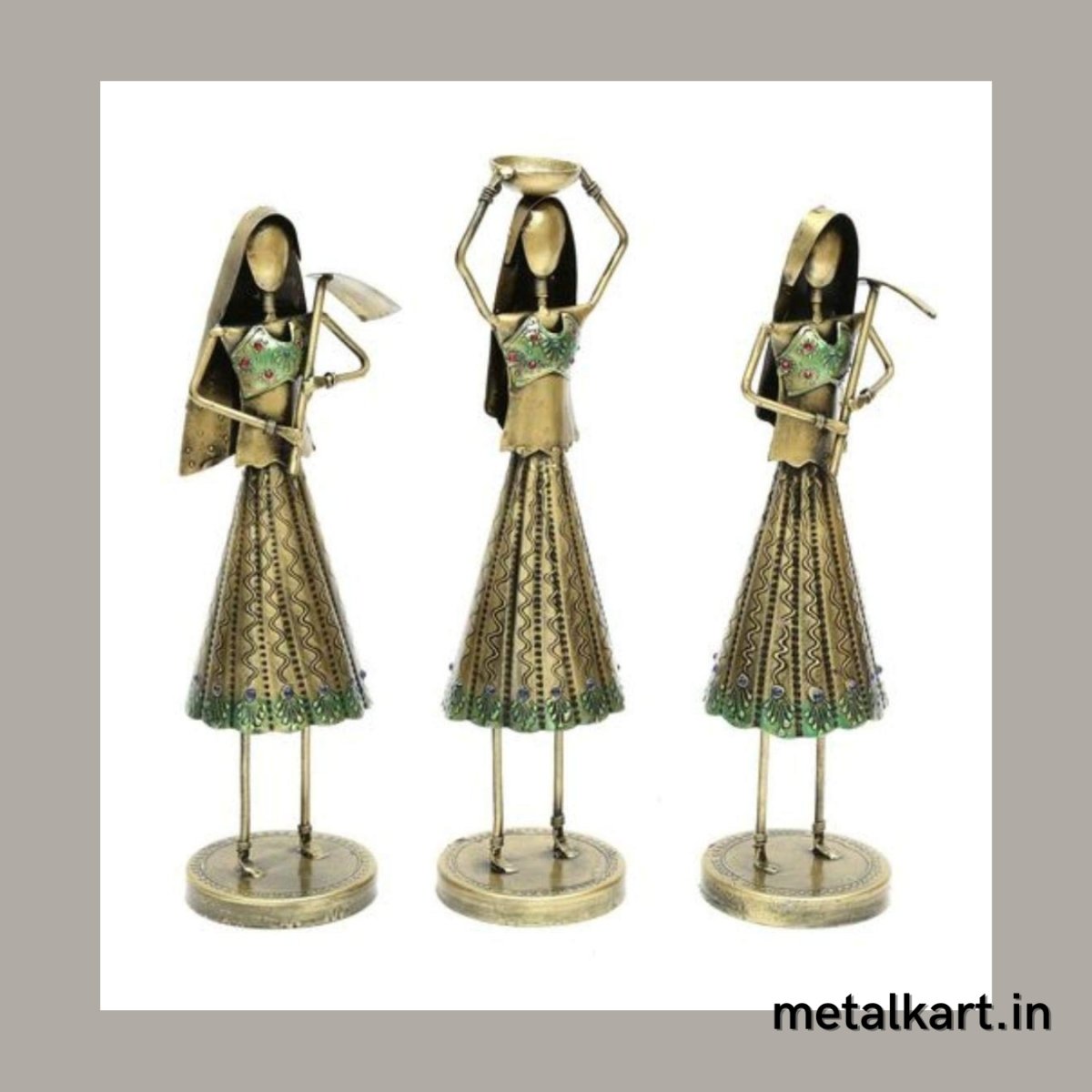 Handcrafted Empowered 3 Ladies to Work For living room (4.5*4.5*13 Inches)