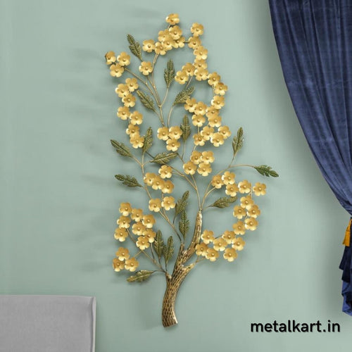 Handcrafted Iron Rustling Tree Wall Decor (20 x 58 Inches)