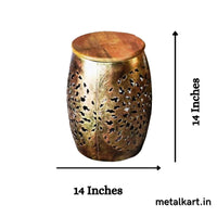 Thumbnail for Handcrafted Multipurpose Metallic Stool For living room (14*17*14 Inches approx)