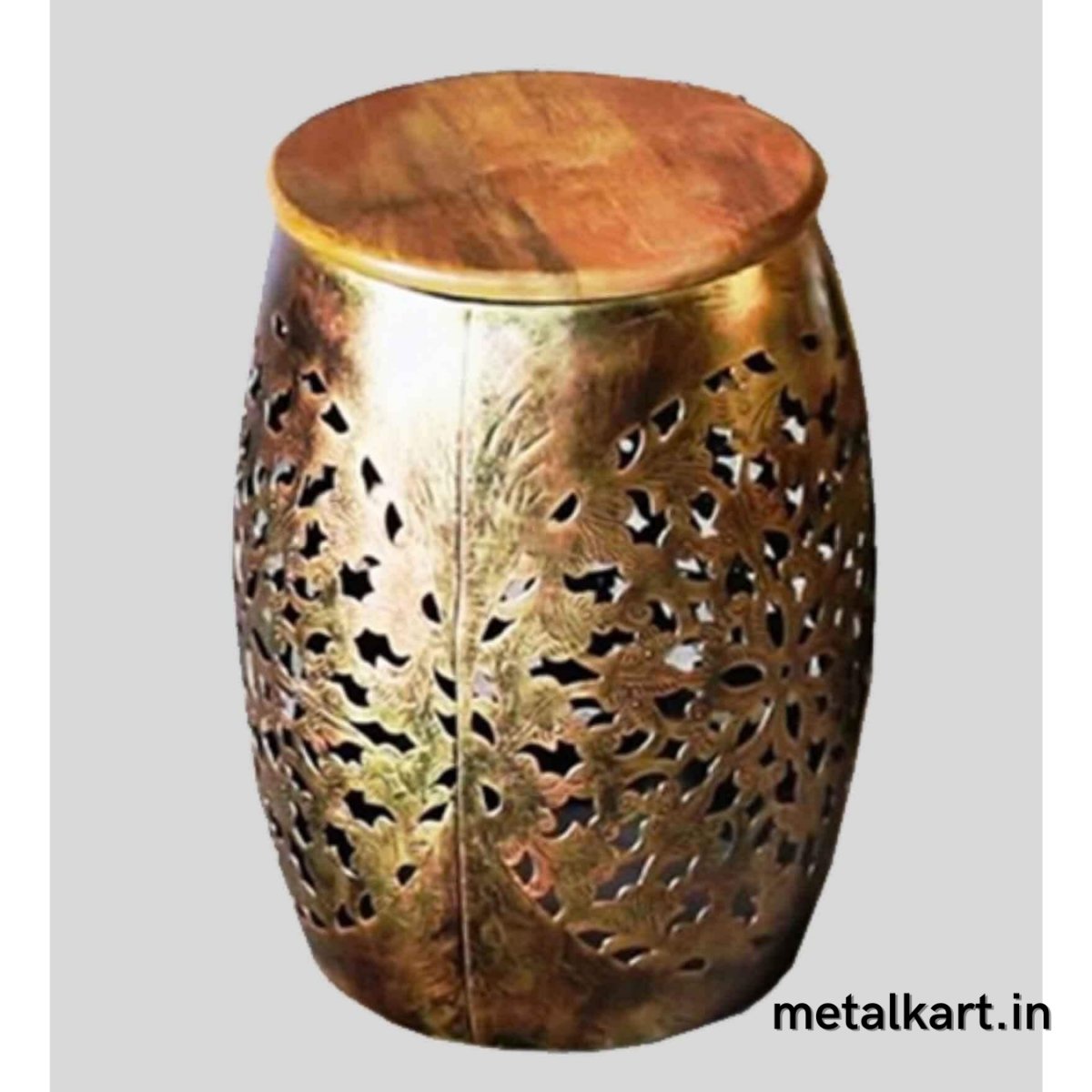 Handcrafted Multipurpose Metallic Stool For living room (14*17*14 Inches approx)