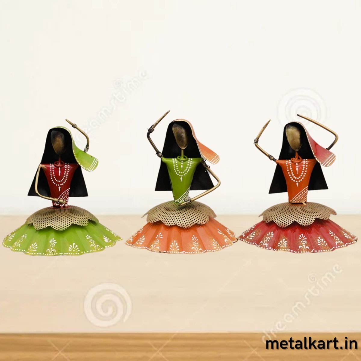Handcrafted Set of 3 Traditional Rajasthani Kalbeliya Dancers Table décor (8*8*10 Inches)