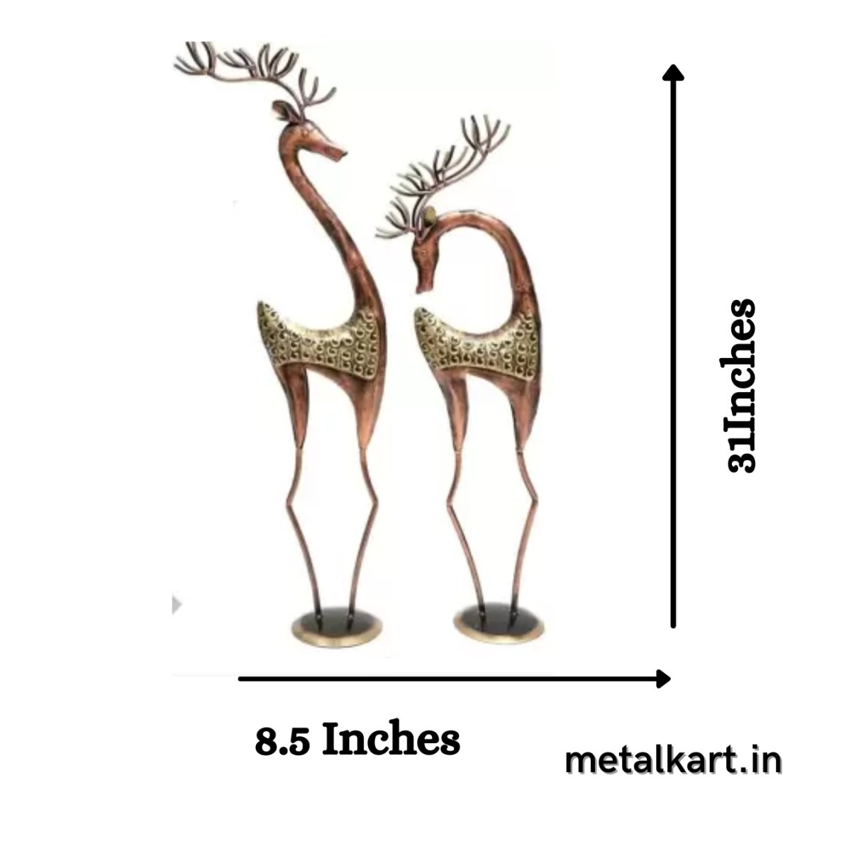 Handcrafted Set of Beloved Deer For living room (8.5*6*33 approx)