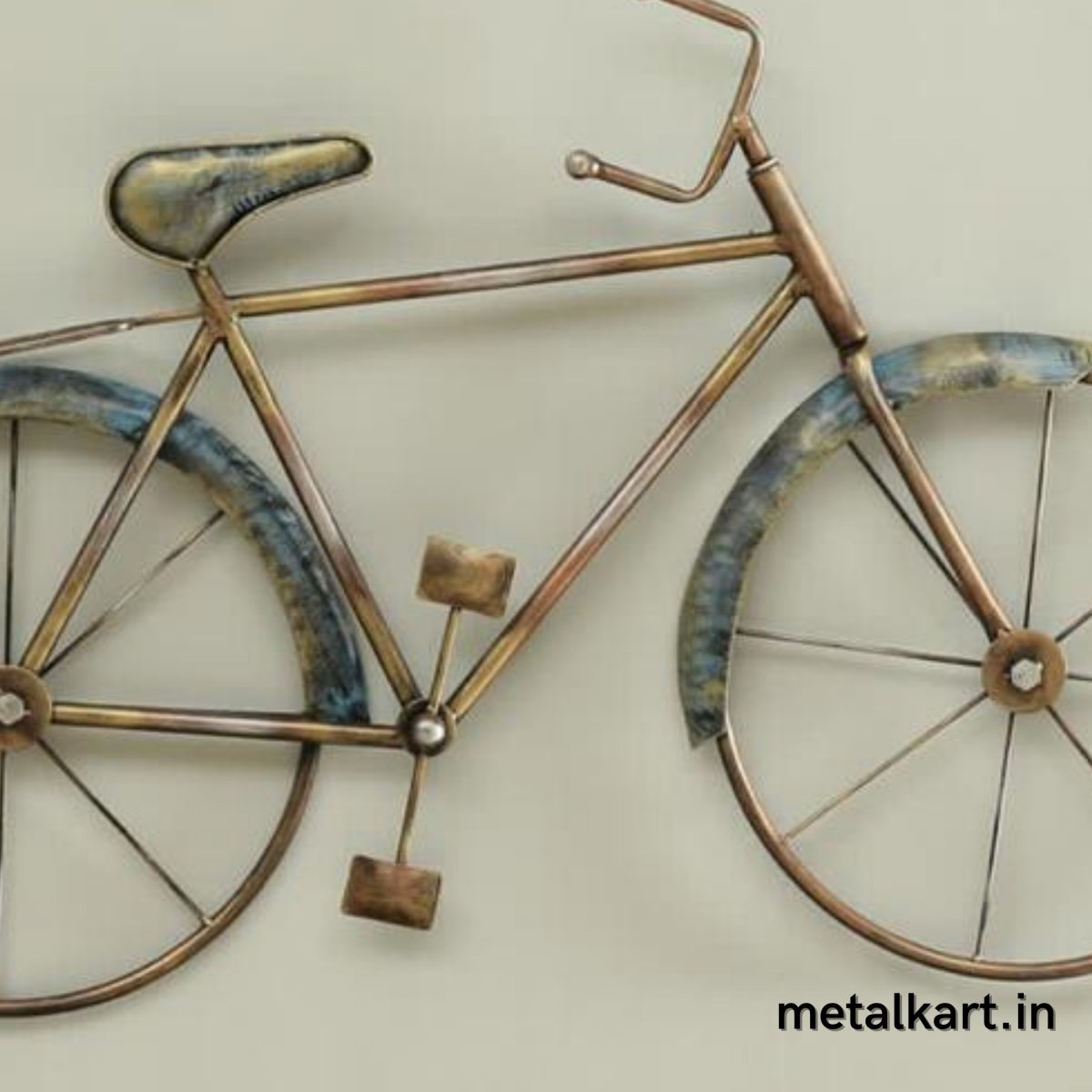 Wall Cycle Rings Handmade VIntage Cycle Wall Hanging (36 x 22 Inches) - Punam Metalcrafts