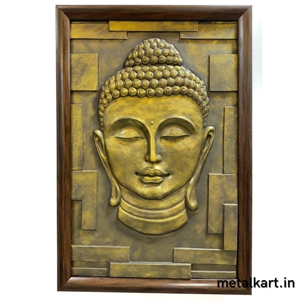 Handpainted Buddha Face 3D Wall Hanging (36 x 24 Inches)