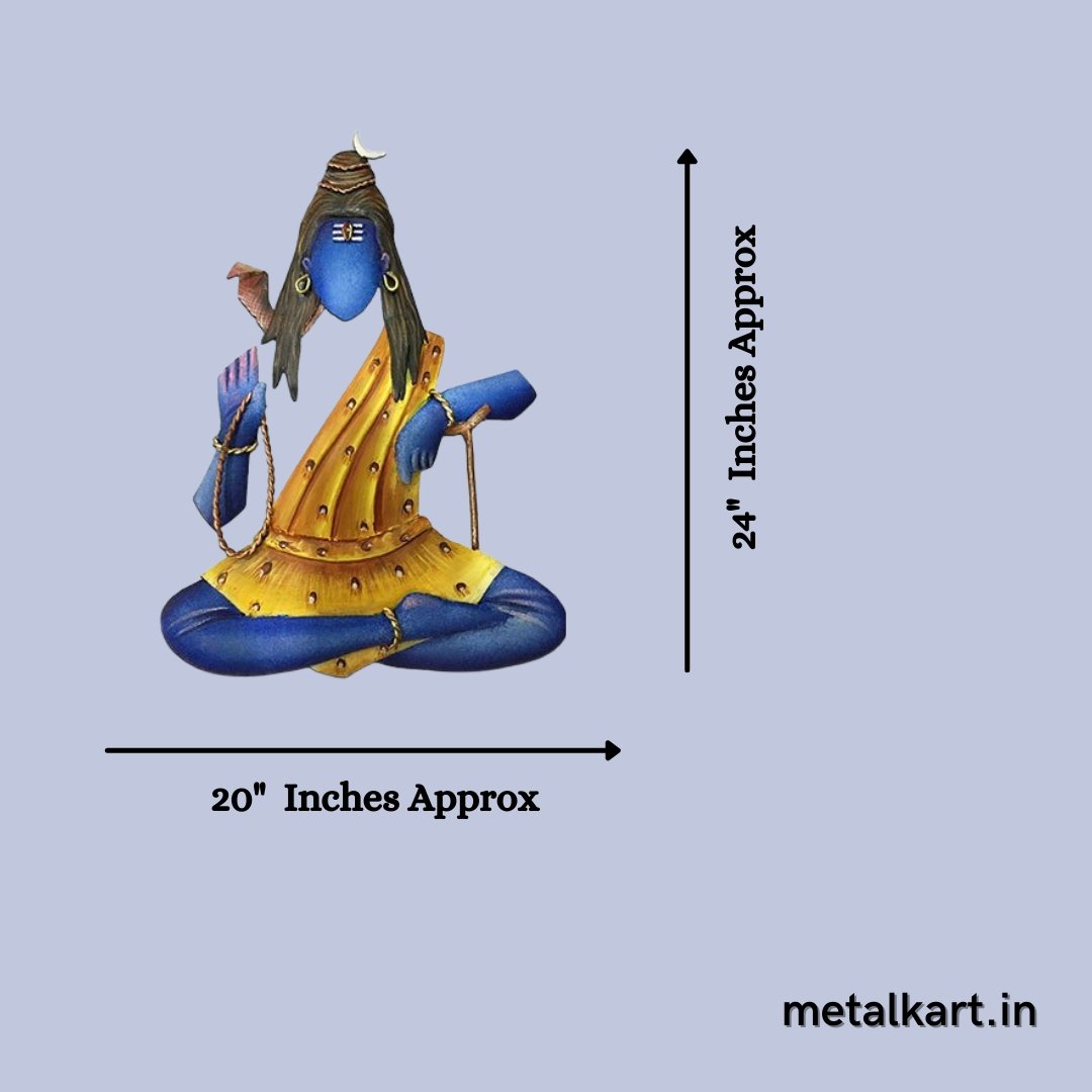 Har Har Shambhu Metallic Wall Art (24 x 20 Inches)