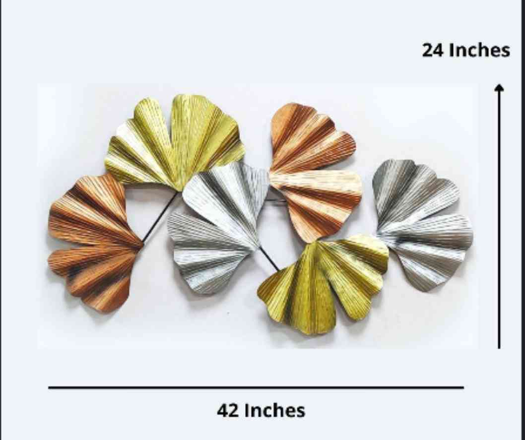 Iron metallic leaf art (48 x 24 Inches)
