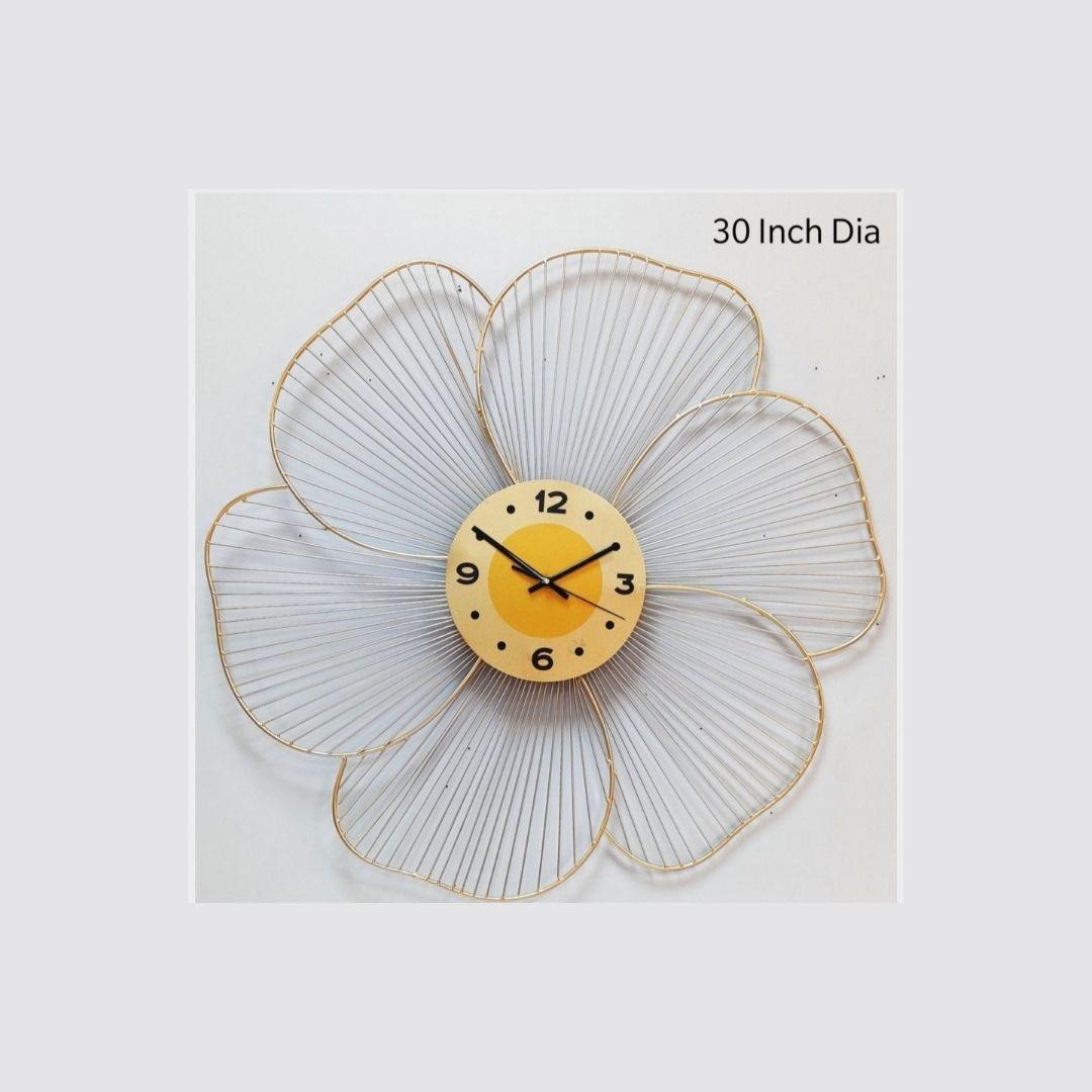 Iron Wall Flower Watch (30 Inch Diameter)