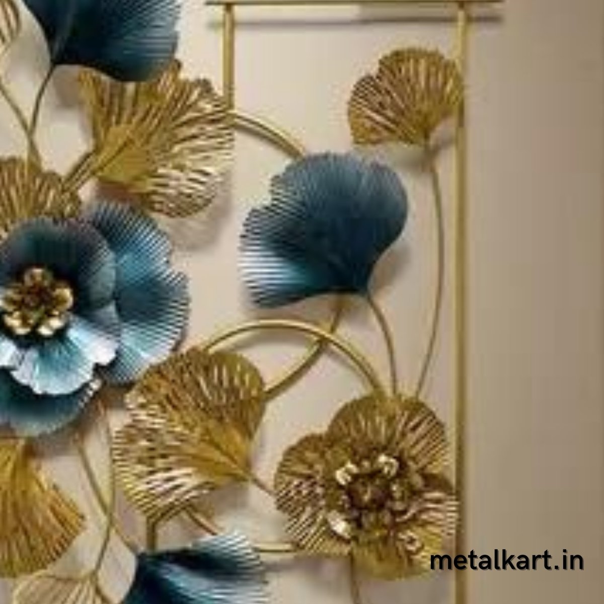 Joined Metallic Frames of Iris Flower (8 x 20 Inches)