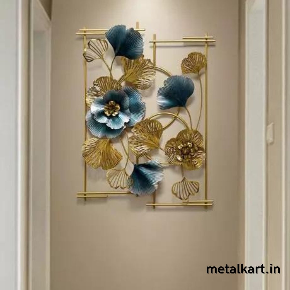 Joined Metallic Frames of Iris Flower (8 x 20 Inches)