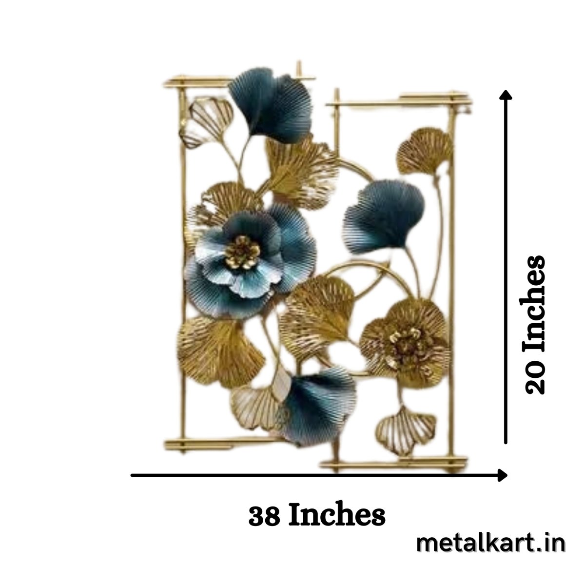 Joined Metallic Frames of Iris Flower (8 x 20 Inches)