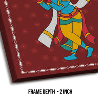 Thumbnail for Kalighat Paintings: Metalkart Special Madhubani Murli Wall Painting (36 x 36 Inches)