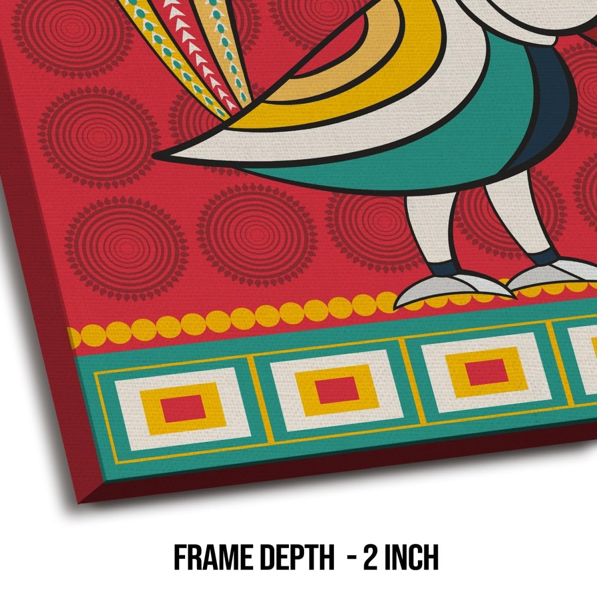 Kalighat Paintings: Metalkart Special Vibrancy of Tradition Wall Painting (36 x 36 Inches)