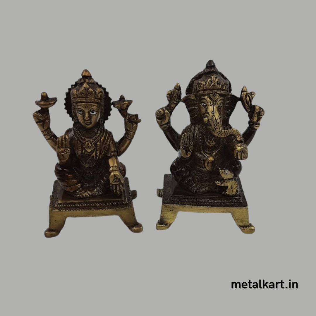 Lakshmi Ganesh Ji (Weight 1073 gms, Height 3.75 Inches)