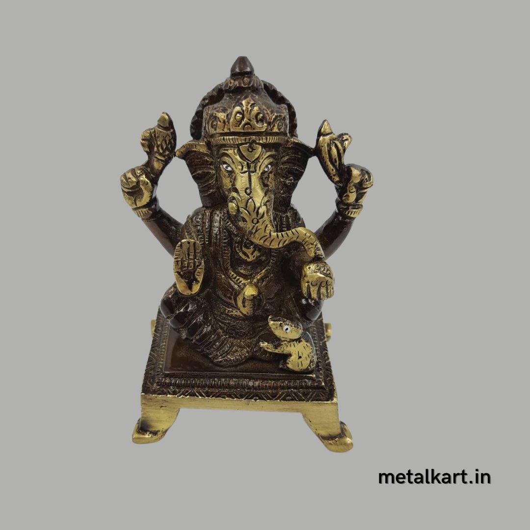 Lakshmi Ganesh Ji (Weight 1073 gms, Height 3.75 Inches)