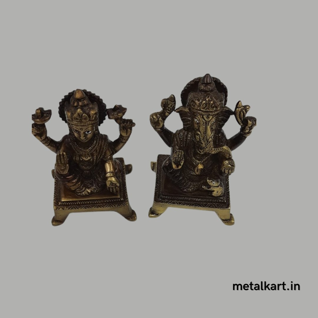 Lakshmi Ganesh Ji (Weight 1073 gms, Height 3.75 Inches)