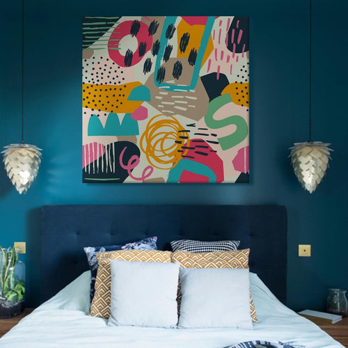 Lively Intersection Canvas Wall Painting (36 x 36 Inches)