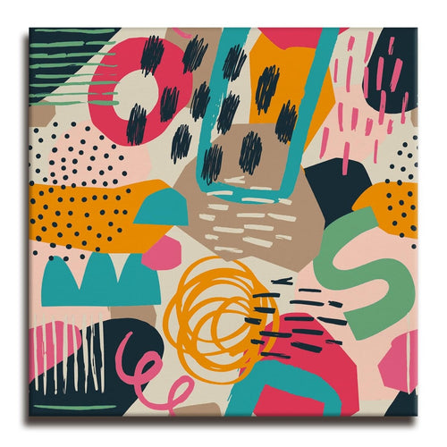 Lively Intersection Canvas Wall Painting (36 x 36 Inches)