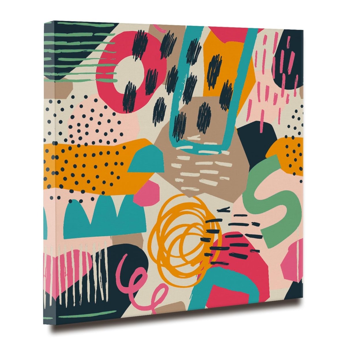 Lively Intersection Canvas Wall Painting (36 x 36 Inches)