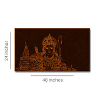 Thumbnail for Majestic Ram Mandir with Rama's Reflective Grace (48 x 24 Inches)