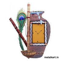 Thumbnail for Makhan morpankhi wall clock (24 x 18 Inches)