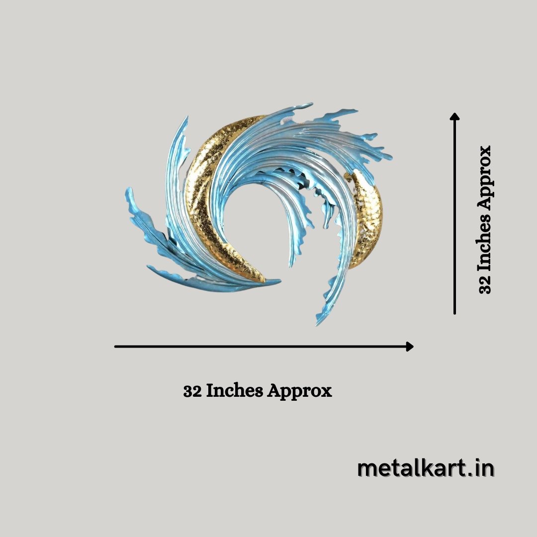 Meallic wave wall art (32 x 32 Inches)