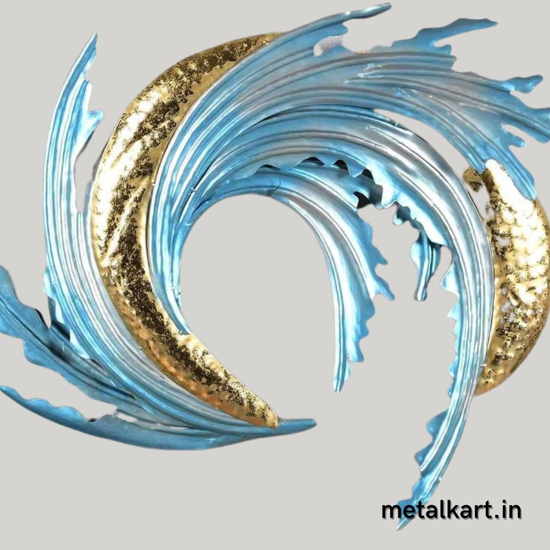 Meallic wave wall art (32 x 32 Inches)