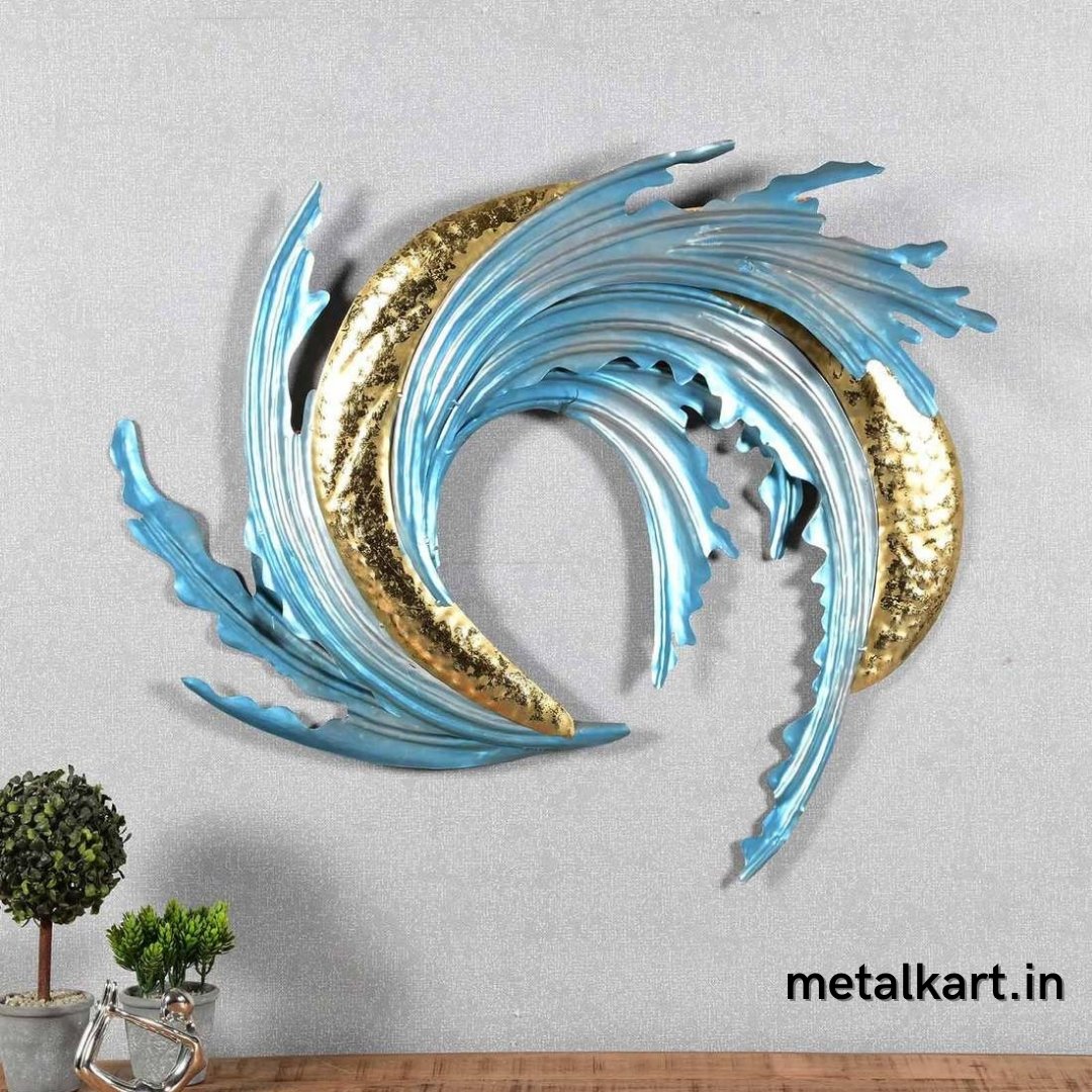 Meallic wave wall art (32 x 32 Inches)