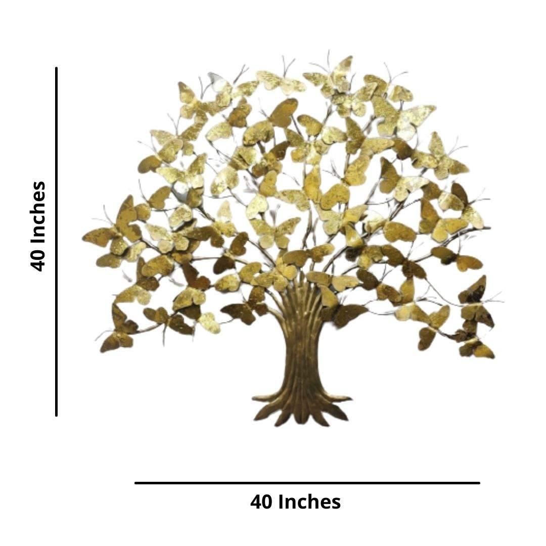 Metal Butterfly Tree Wall Art (40 x 40 Inches)